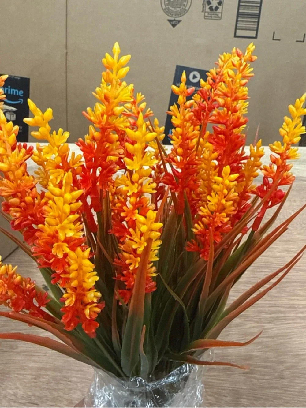 Autumn Meadow Artificial‎ Floral Bouquet - Yellow & Orange set of 48